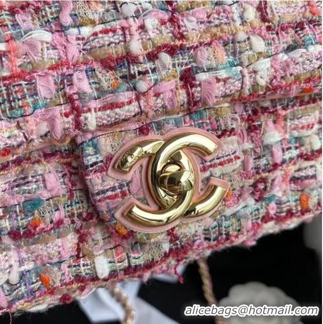 Traditional Discount Chanel Flap Bag Tweed 0593 Pink