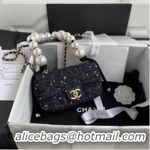 Top Quality Traditional Discount Chanel Flap Bag Tweed 0593 Black