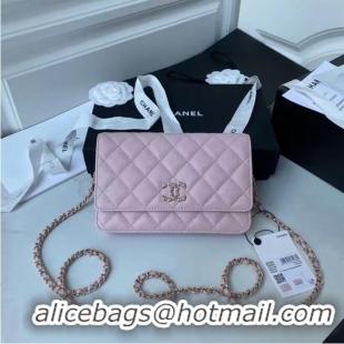 Hot Sell Fashion CHANEL mini wallet on chain AP2136 pink