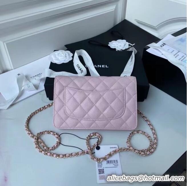 Hot Sell Fashion CHANEL mini wallet on chain AP2136 pink