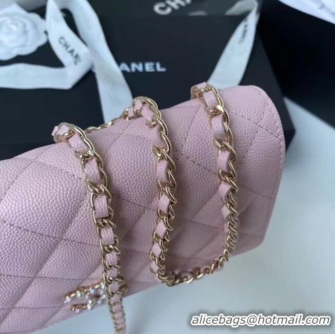 Hot Sell Fashion CHANEL mini wallet on chain AP2136 pink