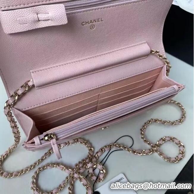 Hot Sell Fashion CHANEL mini wallet on chain AP2136 pink