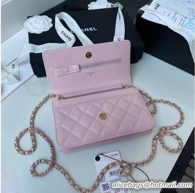 Hot Sell Fashion CHANEL mini wallet on chain AP2136 pink