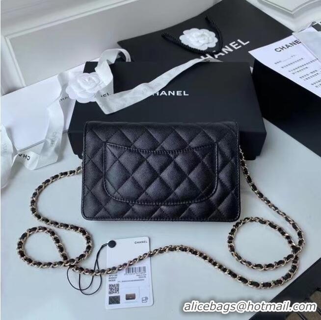 Traditional Specials CHANEL mini wallet on chain AP2136 Black