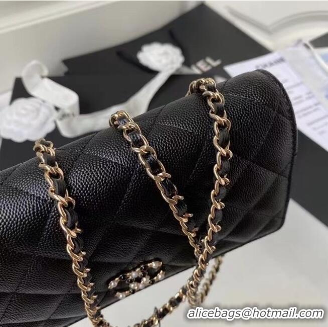 Traditional Specials CHANEL mini wallet on chain AP2136 Black