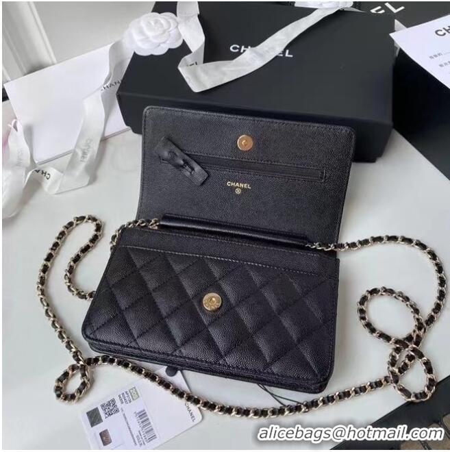 Traditional Specials CHANEL mini wallet on chain AP2136 Black