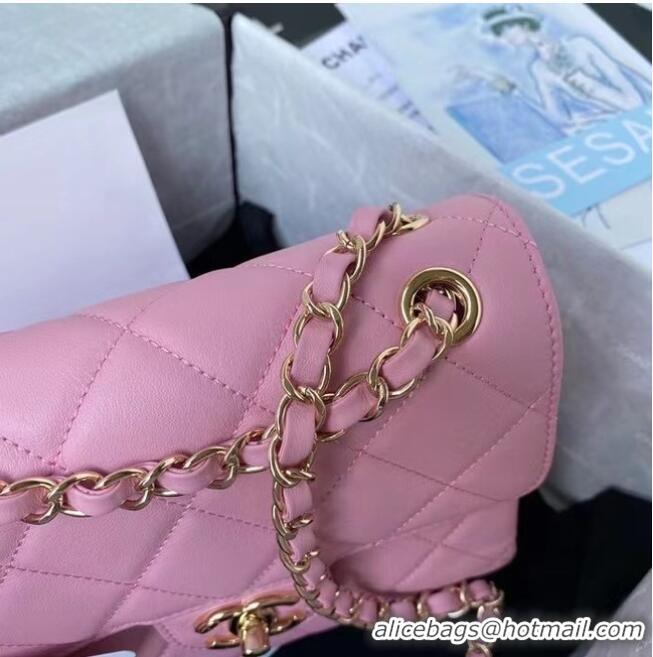 Most Popular CHANEL mini flap bag AS2468 Pink