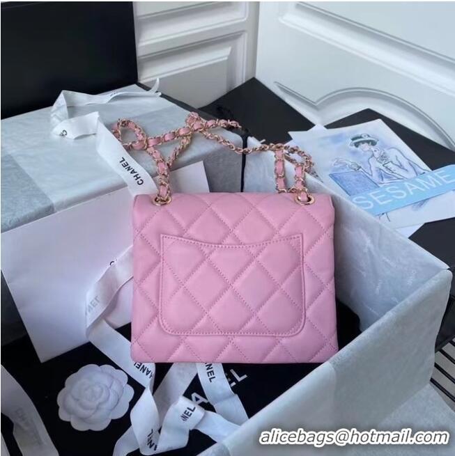 Most Popular CHANEL mini flap bag AS2468 Pink