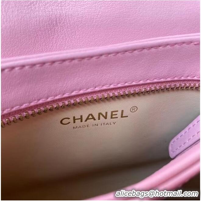 Most Popular CHANEL mini flap bag AS2468 Pink