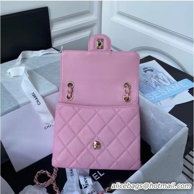 Most Popular CHANEL mini flap bag AS2468 Pink