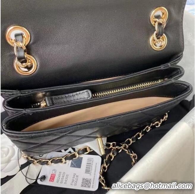 Buy Discount CHANEL mini flap bag AS2468 black