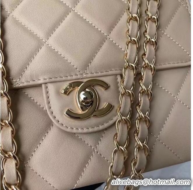 Original Cheap CHANEL mini flap bag AS2468 Apricot