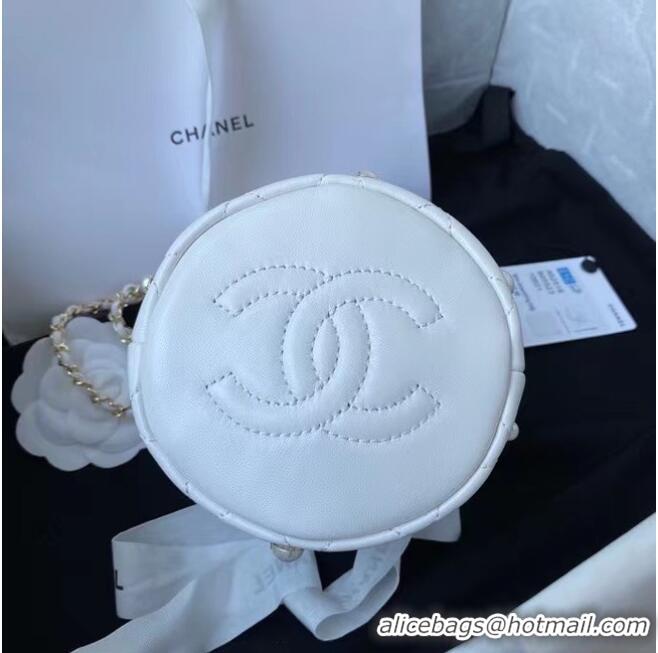 Cheap Price Chanel mini drawstring bag AS2518 White