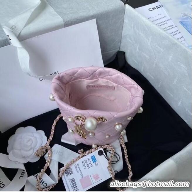 Top Quality Chanel mini drawstring bag AS2518 pink