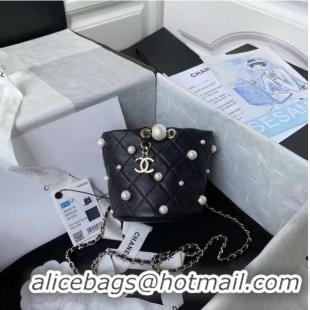 Shop Cheap Chanel Mini Drawstring Bag AS2518 Black