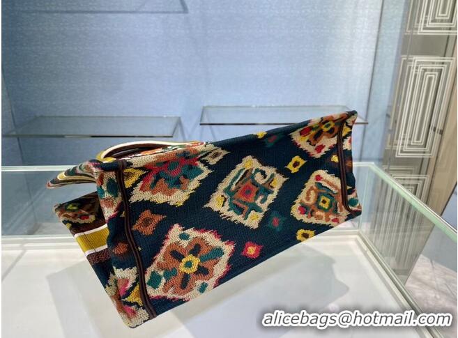 Super Quality DIOR BOOK TOTE Yellow Multicolor Dior Paisley Embroidery M1287Z