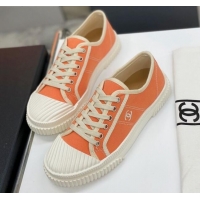 Good Product Chanel Vintage Canvas Low-top Sneakers 21012501 Orange