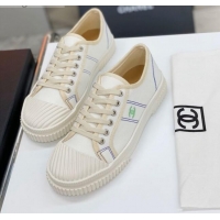 Reasonable Price Chanel Vintage Canvas Low-top Sneakers 21012501 White