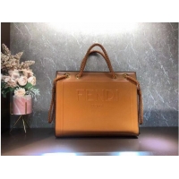 Best Discount FENDI PACK MEDIUM SHOPPING BAG leather bag F1508 orange