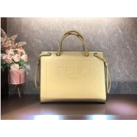 New Style FENDI PACK MEDIUM SHOPPING BAG leather bag F1508 beige