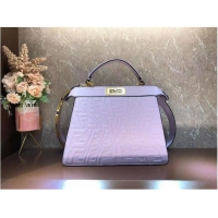 Well Crafted FENDI PEEKABOO ICONIC ESSENTIALLY leather bag F1519 Lavender