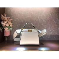 Top Quality FENDI PEEKABOO ISEEU SMALL leather bag F1615 White