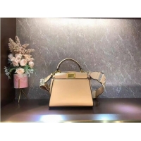 Good Product FENDI PEEKABOO ISEEU SMALL leather bag F1615 apricot