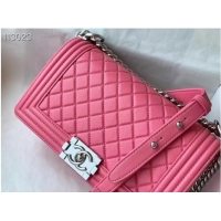 Top Quality Chanel Boy Flap Original Caviar Leather Shoulder Bag A67086 Rose