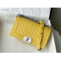 Good Product Chanel Le Boy Flap Shoulder Bag Original Leather A67086 Yellow