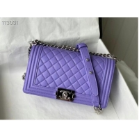 New Design Chanel Le Boy Flap Shoulder Bag Original Leather A67086 Purple