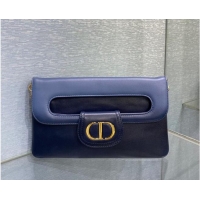 Fashion Grade DIOR MEDIUM DIORDOUBLE BAG Gradient Calfskin M8641U Indigo Blue