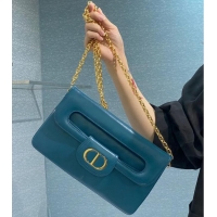 Good Taste DIOR MEDIUM DIORDOUBLE BAG Gradient Calfskin M8641U Deep Ocean Blue Smooth