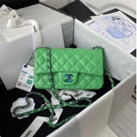 Top Grade Chanel Classic Flap Shoulder Bag Original Sheepskin leather Colors Buckle A01116 Green&Blue