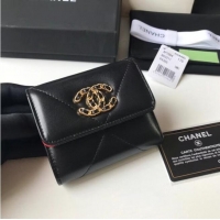 Buy Cheapest CHANEL 19 Wallet AP1064 Black