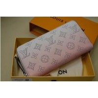 Best Price Louis Vuitton Mahina leather ZIPPY WALLET M80490 Gradient Pink