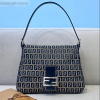 Buy Inexpensive Fendi Vintage Baguette FF Shoulder Bag F0121 Blue 2021