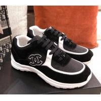 Low Price Chanel Suede Sneakers 031178 Black 2021