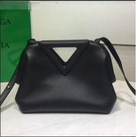 New Design Bottega Veneta Calfskin Small Point Top Handle Bag BV2349 Black 2021