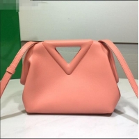 Promotional Bottega Veneta Calfskin Small Point Top Handle Bag BV2349 Peachy Pink 2021