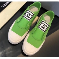 Grade Design Chanel CC Patch Canvas Sneakers CCS04 Green 2021