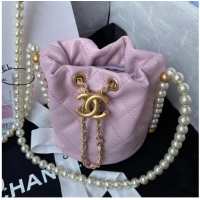 Best Price Chanel Original Leather Pearl Chain Bag CC5623 Pink