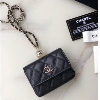 Promotional Chanel flap coin purse with chain AP2119 Black