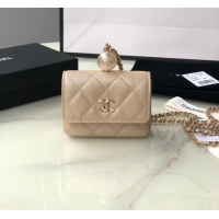 Well Crafted Chanel flap coin purse with chain AP2119 Gold