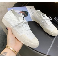 Popular Chanel Knit Sock Sneakers 033038 White 2021