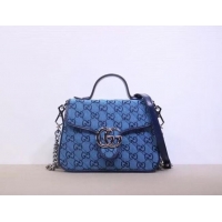 Well Crafted Gucci GG Marmont Multicolor mini top handle bag 583571 Blue