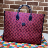 Buy Inexpensive Gucci GG shopping bag 659980 Red