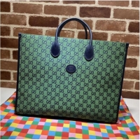 Pretty Style Gucci GG shopping bag 659980 Green