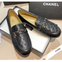 Affordable Price Chanel Lambskin Loafers G37312 Black 2021