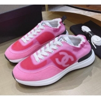 Best Price Chanel Denim Sneakers G37122 Pink 2021