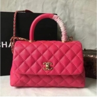 Grade Quality Chanel flap bag with top handle A92990 Rose